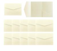 WYAN 12 PCS Ivory White Envelope, Wedding Invitation Card Pocket with Envelop, Tri-fold Wedding Invitation for Wedding Cards Bridal Shower Engagement Birthday Graduation Business Invitations
