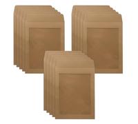 WYAN 15 Pcs A5 Brown Window Envelopes, Kraft Envelope, Clear Window Envelope for Gift Cards, Greeting Cards, Invitations, Classic Flap Envelopes(16.5 * 21.5cm,Card and Glue not Included)