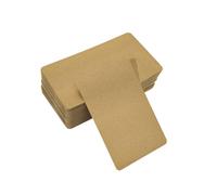 WYAN 200 Pcs Brown Self-Seal Cards,Kraft Paper Blank Business Cards,Kraft Paper Message Cards,Word Card,for DIY Gift Tag, School,Office, Clips, Flower(9 * 5 cm)