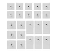 WYAN 22 Pcs Sticky Hooks, Punch-Free Wall-Mounted Screw Hook, Self Adhesive Hooks in 3 Sizes, Suitable for Fixed Wall Paintings, Bathroom Storage Racks, Picture Frames, Towel Racks, Mirrors
