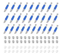 WYAN 28Sets 3-in-1 Furniture Connection Kit,Three-in-one Connector,Eccentric Cam Lock,Pre-Inserted Plastic Nut,for Splicing Assembly of Table,Cabinets