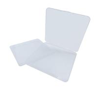 WYAN 4 Pcs Storage Boxes,Clear Plastic Beads Storage Containers Box,Rectangle Bead Holder Plastic Cases,Building Block Organiser,for storing items(15.5 * 15.5 * 1.4 cm)