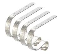 WYAN 4-Piece Christmas Stocking Rack,Mantel,Fireplace Hook,Hanger Metal Hook is Suitable for Christmas Tree, Fireplace, Party Holiday Decoration (Silver with Floral Pattern)