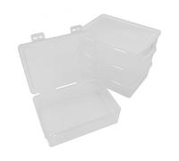 WYAN 4pcs A5 Storage Boxes with Lids, Plastic Box, Stackable Storage Boxes, Really Useful Box, for Home, Office, School to Store Files, Magazines, Jewellery, Small Items, Small Parts