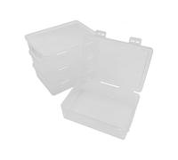 WYAN 4pcs Storage Boxes with Lids, Plastic Box, Stackable Storage Box, Clear Storage Boxes with Lids, for Home, Office, School, Storage of Sundries, Stationery, Jewellery, Small Items, Small Parts