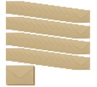 WYAN 50 Pack Brown B6 Envelopes, Business Premium Envelopes, Small Parts Envelope, for Gift, Greeting Cards, Wedding, Business, Invitation (Card and Glue not Included)