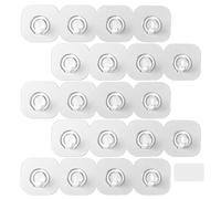 WYAN 5Pcs 4-Hook Interlocking Clear Hooks,Adhesive Corner Shower Caddy Shelf,No Drilling Wall Hooks,for Kitchen, Bathroom, Closet, Hanging Coat Cloth Towel Key(28 * 7cm)