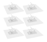 WYAN 6 Pcs Adjustable self-adhesive cable clamps,Gas pipe fixing clamp,Self Adhesive Curtain Rod Bracket,for Wire and Cable Tidy,Fixing Rod Holder(white,10-13mm)