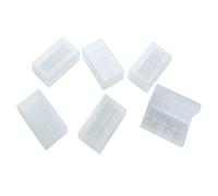 WYAN 6PCS for 21700/20700 Battery Box Container, Battery Organizer Case Holder, Clear Plastic Batterys Boxs, Waterproof Batterys Storage Boxs (White)