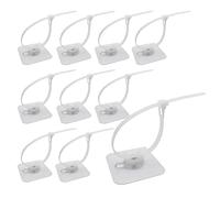 WYAN Self Adhesive Curtain Pole Brackets Set-10 Pcs Adjustable Hose Clips,Multi-Purpose Cable Tidy Clips for Wire and Cable Tidy