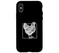 Wyandotte Chicken Portrait - Vintage Laced Farm Bird Case for iPhone X/XS