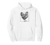 Wyandotte Chicken Portrait - Vintage Laced Farm Bird Pullover Hoodie
