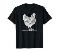 Wyandotte Chicken Portrait - Vintage Laced Farm Bird T-Shirt