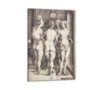 WYATAO Albrecht Dürer Artwork（The Witches） Decorative Poster Wall Art Picture Painting Canvas Prints Artworks Bedroom Living Room Decor 08x12inch(20x30cm)