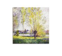 WYATAO Claude Monet Artwork（Claude Monet Artwork（The Willows, 1880） Decorative Poster Art Print Wall Photo Paint Hanging Picture Family Bedroom Decor 20x20inch(50x50cm)