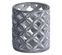 wyatt geometric stone candle sconce in grey