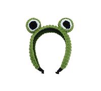 wybcfp Cute Frog Headband Knitted Animal Hair Band Cartoon Frog Eye Hair Hoop for Adults Girls Women Makeup Party Costume Hair Accessories (Green)