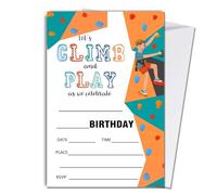 Wybgno Let's Climb Birthday Invitation Rock Climbing Invitations for Boys 20 Pieces Climbing Invite Cards with Envelopes Birthday Party Supplies (4×6 inch)-C12