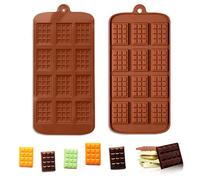 WYBLZPXZ 2pcs 12-cavity Silicone Square Chocolate Mold, Non-Stick, Multi-purpose, Reusable