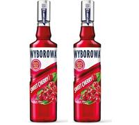 Wyborowa Cherry Flavoured Vodka 50cl, 28% ABV - Premium Vodka Bottle - Ideal for Cocktails, Sharing, Mixing or on the Rocks - Distinctive and Refreshing (Pack of 2)