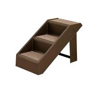 WYBZDA 3/4-Tier Dog Stairs for Bed Joint Protection Folding Dog Ramp Washable Hold 15/25kg Dog Steps Surface Non-Slip for Senior Cats Dogs Rabbits(30 * 50 * 35cm,Brown)