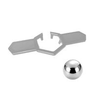 WYBZDA 304 Stainless Steel Espresso Cooling Ball Whisky Flash-Freezing Metal Ice Cubes Reusable Coffee Chiller for Cocktails Wine Beverages(Grey-Silver)