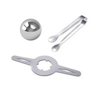 WYBZDA Coffee Chiller with Clips Extraction Espresso Cooling Ball Reusable Stainless Steel Flash-Freeze Metal Ice Cubes for Milk Tea(3pcs)