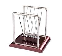 WYBZDA Creative Newton's Cradle with Square Base, Home Newtons Cradle Pendulum Balance Balls, Science Physics Toys Office Desk Decor Ornament(S,Square)
