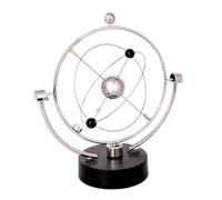 WYBZDA Creative Stainless Steel Newton's Cradle, Battery Powered Perpetual Motion Machine, Stress Relief Newtons Cradle Pendulum, Physics Toys for Home and Office(A)