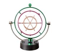WYBZDA Creative Stainless Steel Newton's Cradle, Battery Powered Perpetual Motion Machine, Stress Relief Newtons Cradle Pendulum, Physics Toys for Home and Office(B)