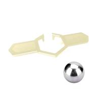 WYBZDA Espresso Cooling Ball 3D Pla Stainless Steel Metal Ice Cubes Detachable Coffee Chiller Preserves Flavour Sturdy Reusable Cafés(Off-White-Silver)