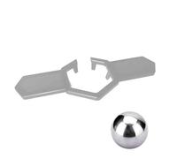 WYBZDA Espresso Cooling Ball 3D Pla Stainless Steel Metal Ice Cubes Detachable Coffee Chiller Preserves Flavour Sturdy Reusable Cafés(Grey-Silver)