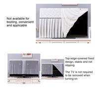 WYBZDA Lace Lcd Tv Cover Dustproof Portable Tv Protective Film Wall-Mounted/Desktop Universal for 32-75in Office Conference Room(60 in,B-White)