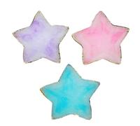 WYBZDA Resin Nail Art Palette Gold Edge 3pcs Nail Polish Mixing Plate Does Not Stain Reusable Gel Nail Polish Palette Portable for Display(C)