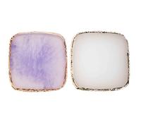 WYBZDA Square Nail Polish Mixing Plate for Coasters Resin Nail Art Palette for Manicurists Makeup Artists Nail Polish Palette Portable Reusable(U)