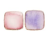 WYBZDA Square Nail Polish Mixing Plate for Coasters Resin Nail Art Palette for Manicurists Makeup Artists Nail Polish Palette Portable Reusable(S)