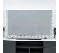 WYBZDA Wall Mount Tv Cover All Inclusive Dustproof Cotton Linen Tv Protective Film for 28-86in Curved/Flat Surface Lcd Tv Universal(Grey,85 inch/193 * 114cm)