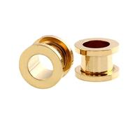 Wycian 2PCS Gold Gauges 4g, Hoop Gauge Earrings Gold Hoop Body Piercing Tunnels 5x5MM