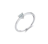 Wycian Aesthetic Rings Rings Zircon 9K White Gold Au375 Size R 1/2 Colorful Rectangle Cubic Zirconia Stackable for Lesbian Classic