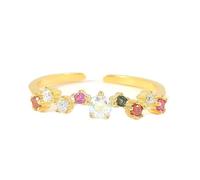 Wycian Band Ring Engraved H Ring Gold 9K Au375 Size N 1/2 Blue Square Shape 5X5mm Created Tourmaline Stackable for Ladies Classic