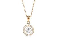 Wycian Beautiful Necklaces for Women, Adjustable Necklaces for Women Gold Wavy Edge Halo, 40+5 cm/15.7+1.9 inch