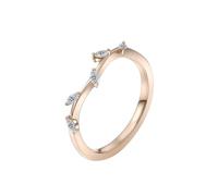 Wycian Bling Ring 14K Gold Promise Rings Moissanite Dainty Leaf Size K 1/2 Popular for Lesbian Graduation Jewelry