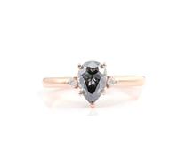 Wycian Bling Ring 14K Yellow Gold Ring Band Moissanite Teardrop Size J 1/2 Upgrade 3.0 for Sister Anniversary Jewelry