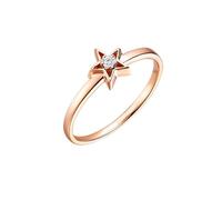 Wycian Bling Ring 14K Yellow Gold Ring Band with 0.02CT Diamond Size K 1/2 Solid Not Plated Popular for Lesbian Mothers Day Jewelry