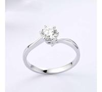 Wycian Bling Ring 950 Platinum Rings for Women Silver with 0.3CT Diamond Size M 1/2 Solid Not Plated Popular for Sister Mothers Day Jewelry