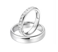 Wycian Bling Ring Diamond Engagement Rings 18K White Gold Silver with 0.3CT Diamond Size I 1/2 Solid Not Plated Fashion for Sister Mothers Day Jewelry