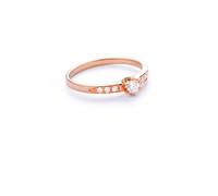 Wycian Bling Rings Diamond Wedding Band for Women 18K Rose Gold with 0.15CT Diamond Size R 1/2 Solid Not Plated Elegant for Wife Wedding Jewelry