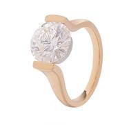 Wycian Bling Rings Golden Rings Yellow 18K Moissanite Solitaire with Round Moissanite 1Ct Size Q 1/2 Popular for Sister Graduation Jewelry