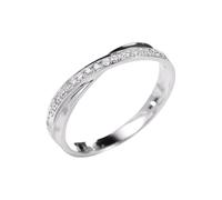 Wycian Cluster Rings for Women Promise Rings Real Diamonds 9K White Gold Silver with 0.11CT Diamond Size O 1/2 Solid Not Plated Fashion for Sister Wedding