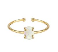 Wycian Cocktail Rings Golden Rings 9K Au375 Size J 1/2 Blue Pear 4X6mm Aquamarine Stackable for Ladies Upgrade 3.0
